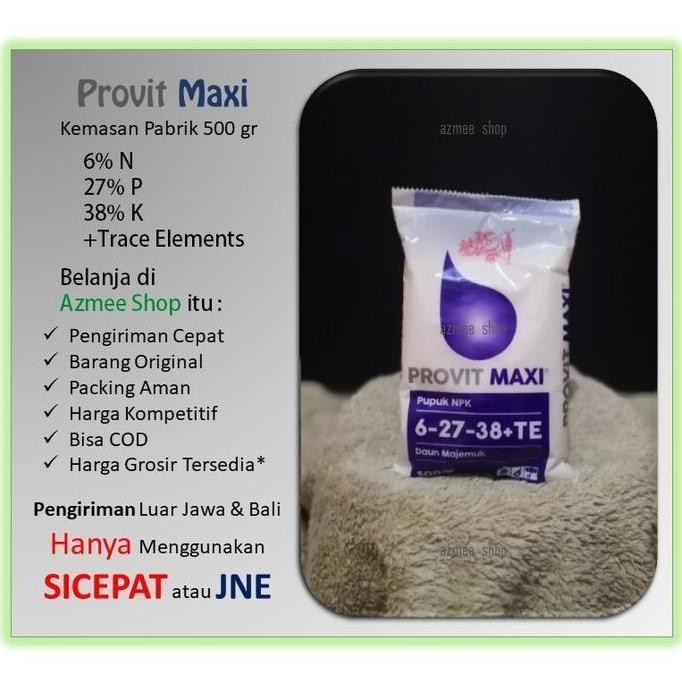 

Terlaris Pupuk Npk Provit Maxi /Pembesar Buah /Pembentuk Bunga