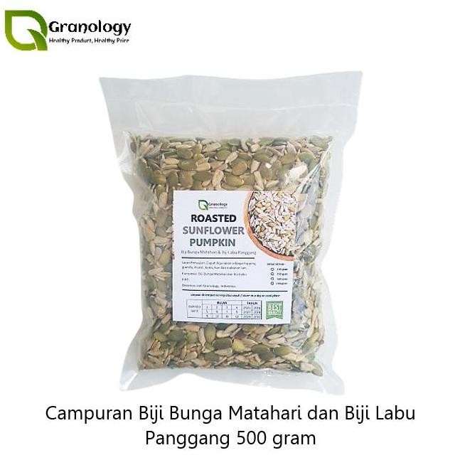 

Roasted Mix Sunflower Seed dan Pumpkin Seed (500 gram) by Granology