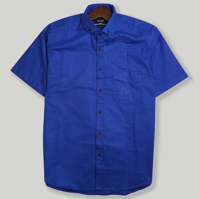 Kemeja Polos Lengan Pendek SAGE GREEN M- 3XL panjang pria casual  slimfit  formal kemeja pria skena 