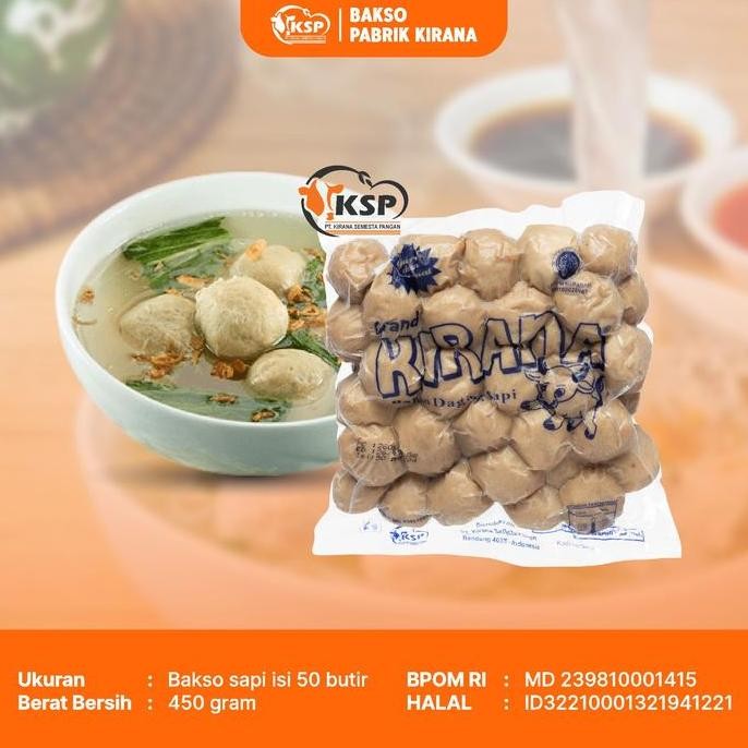 

Kirana Bakso Ukuran Kecil Isi 50 Butir Berat 450 Gram Food Frozen Makanan Daging