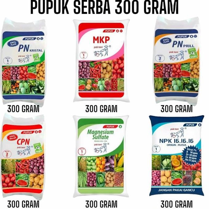

Terlaris Pupuk Tanaman Serba 300 Gram Mkp Kno3 Putih Npk 161616 Kno3 Merah