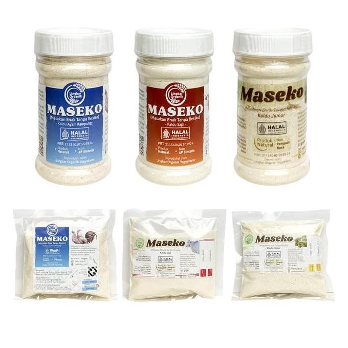 

LINGKAR ORGANIK Maseko Kaldu Mpasi Sehat Non Msg 100gr| Bumbu Kaldu Ayam , Sapi dan Jamur dengan Kemasan Botol dan Refil untuk Masakan Mpasi mengandung rempah Bawang