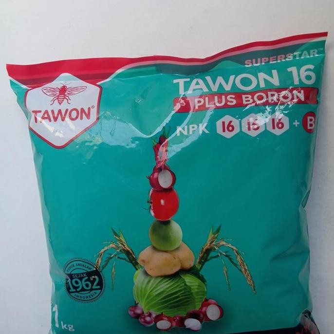 

Terlaris Pupuk Tawon 16+Boron Npk 16 16 16 + B 1 Kg Kemasan Asli Pabrik