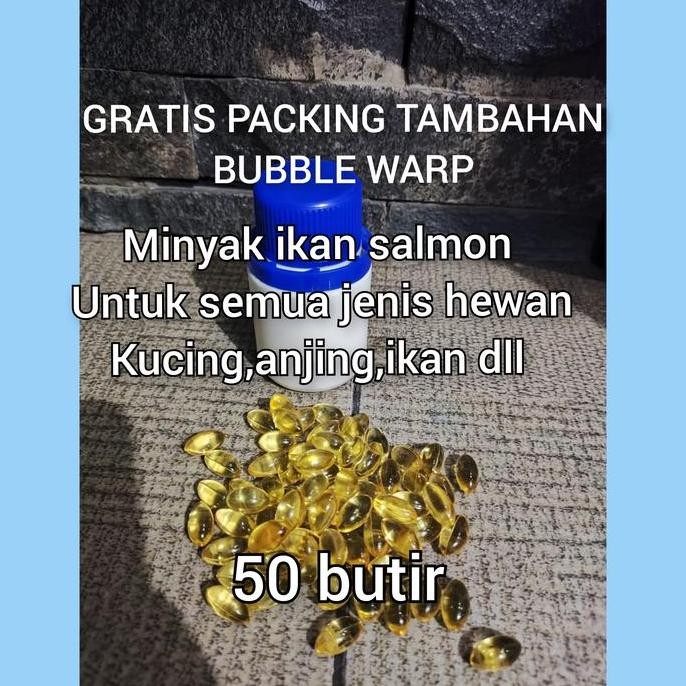 Terlaris Minyak Ikan Salmon Original 100% 50 Pcs / Minyak Ikan Salmon / Vitamin