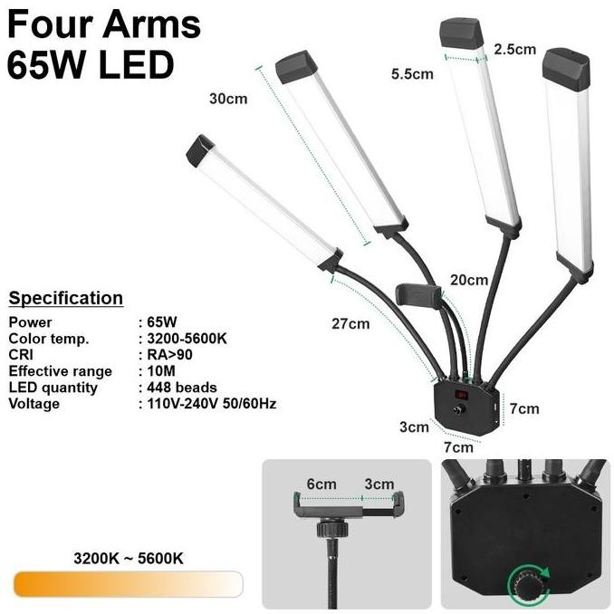 Led Bi Color Glamlight 4 Bar Glam Light 4 Bar New Stok