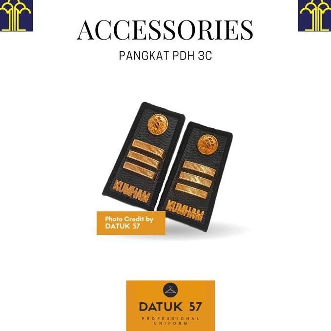 Atribut Seragam Kemenkumham Lapas Pangkat Pdh 3C 3D 4A 4B New Stok