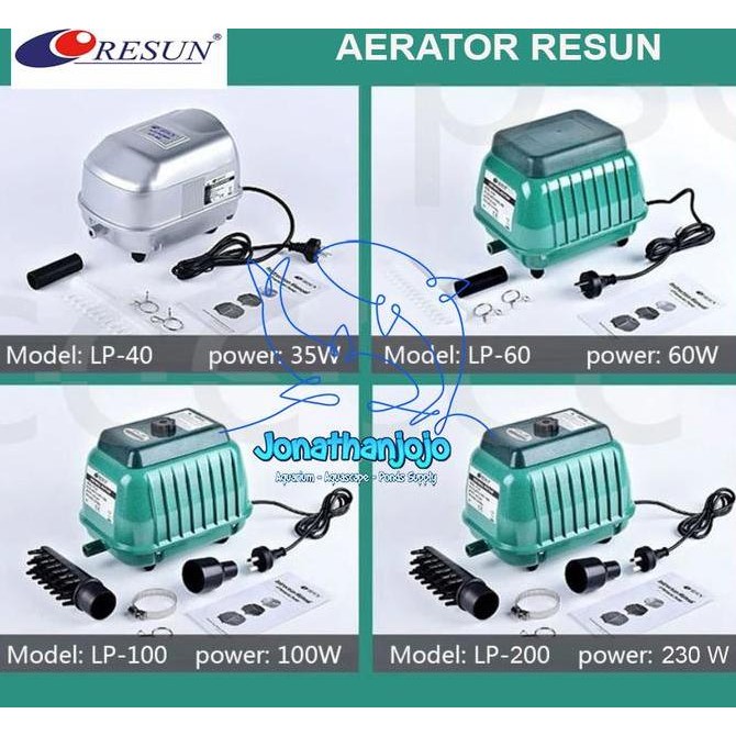 AF RESUN Aerator LP40 LP60 LP100 LP200 Airator LP 60 LP 100 LP 40 LP 200 Gelembung oksigen kolam LP-