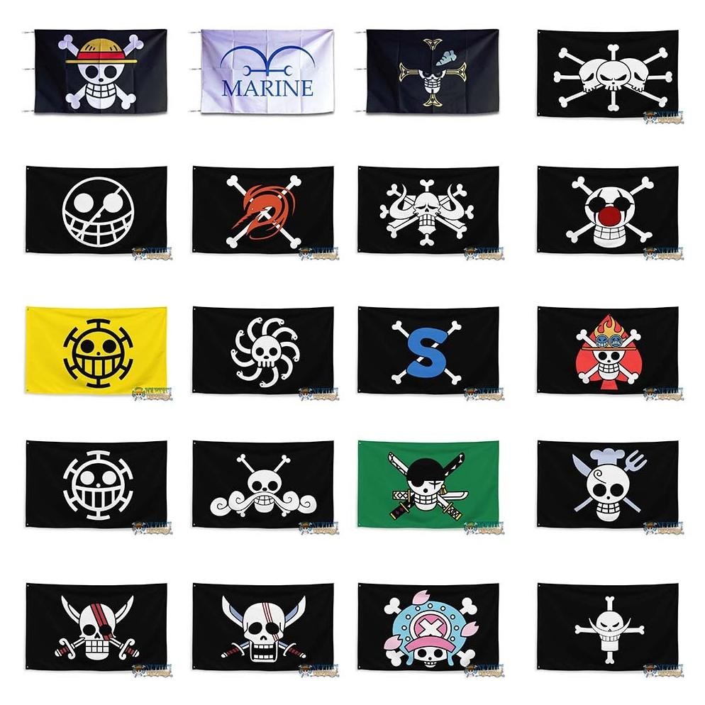 Berkualitas Nazhifa Printing - Poster Bendera One Piece, Luffy Jolly Roger, Ukuran Kecil - Besar Ber