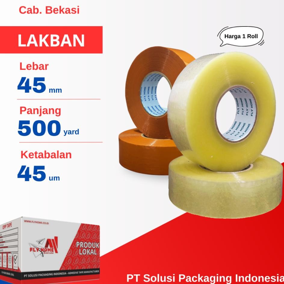 

Flyhome 1Roll Laban Bening Colat 45Y 2Inci 475Meter Yard