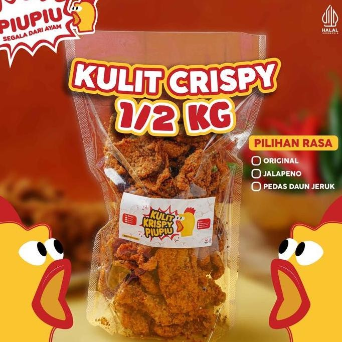 

PiuPiu - Kulit Ayam Crispy 500gr Snack Rasa Jalapeno/Original/Pedas Daun Jeruk Food Cemilan