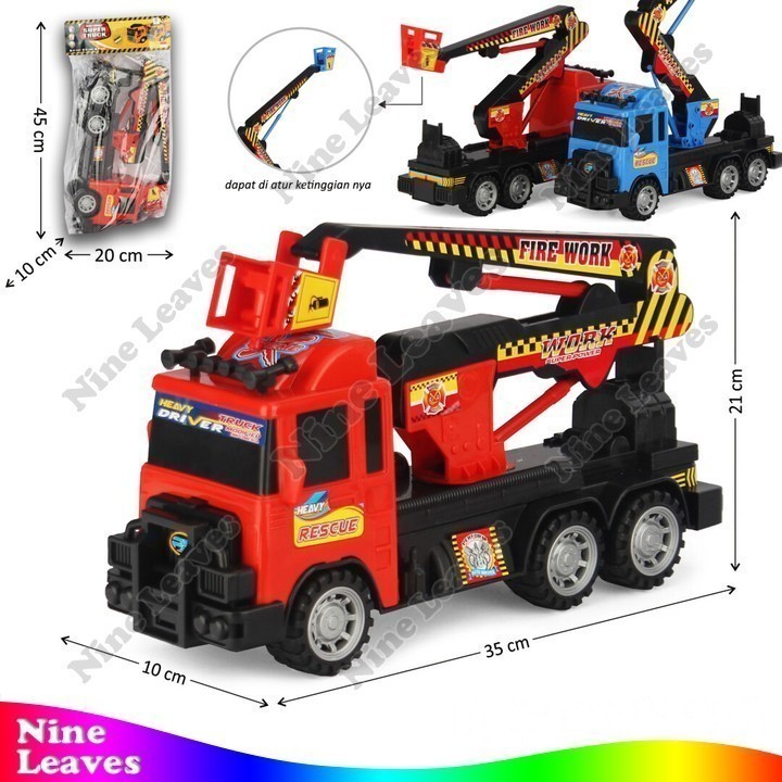 Mainan Anak Truk Pemadam Turntable Ladder Super Truck
