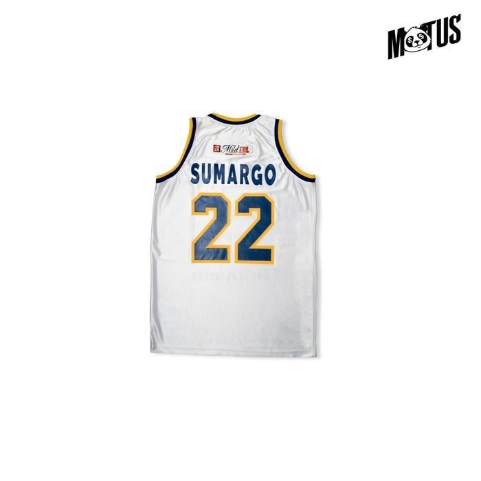 Replika Satria Muda Putih Jersey #22 Denny Sumargo -- Pebasket Sombong