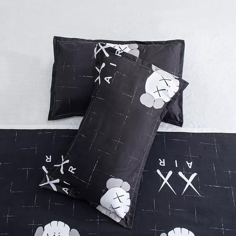 Sprei Single 120x200cm Full Karet 2 Sarung Bantal Motif Minimalis Elegant Sprei Aesthetic