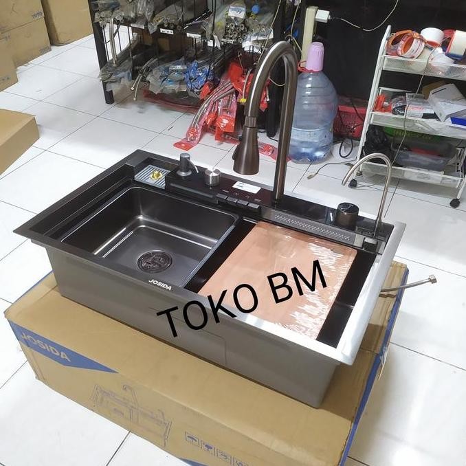 Sale Kitchen Sink Modern Josida Hitam Doff Piano Digital 8048 Black