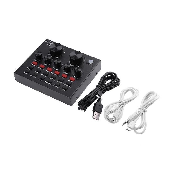 fx-23 gh-67 Soundcard V8 Mixer Bluetooth Audio USB External Sound Card Sound Effect Live Streaming B