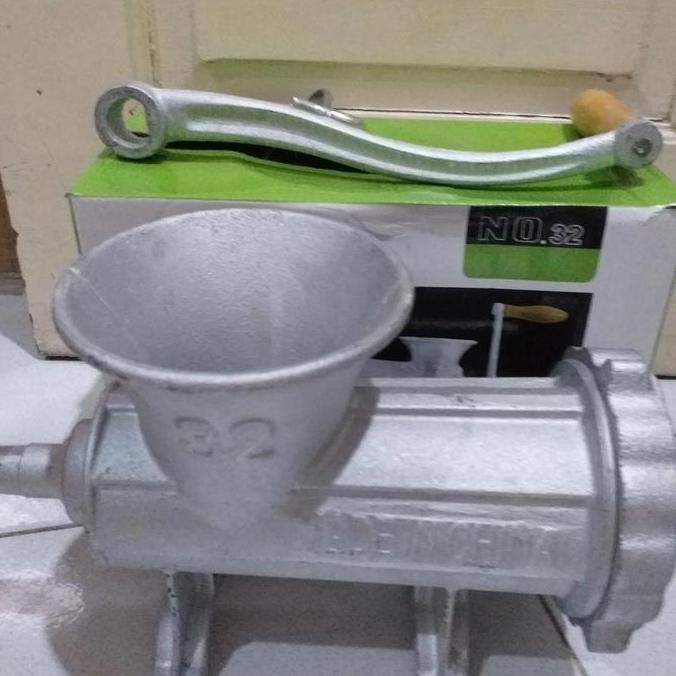 Spesial Gilingan Daging / Kacang Ukuran 32 Manual Meat Mincer Besi Cor