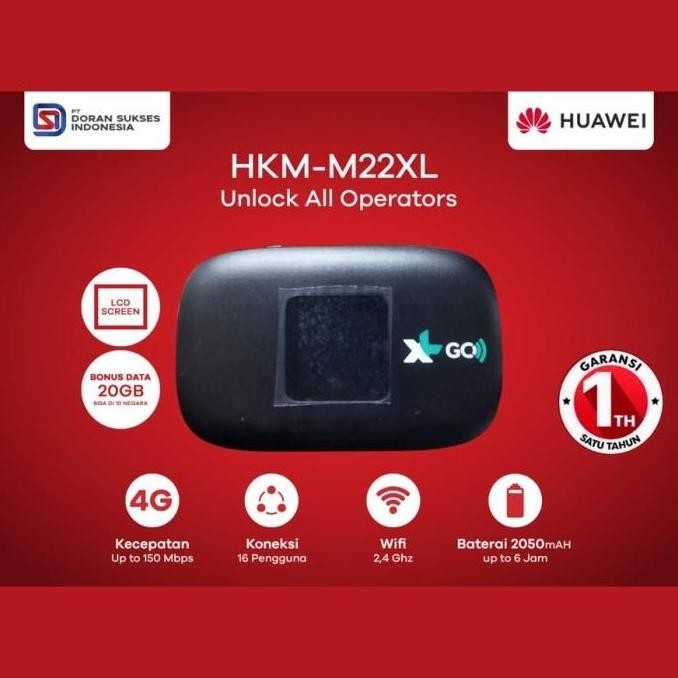 READY Huawei Modem HKM M22 Modem Wifi Mifi XL GO IZI Unlock All Sim Original