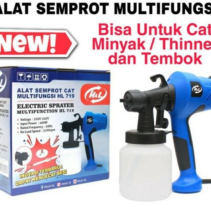TERBARU - Electric Spray Gun HL 719 Gun Cat Minyak Tembok H&L