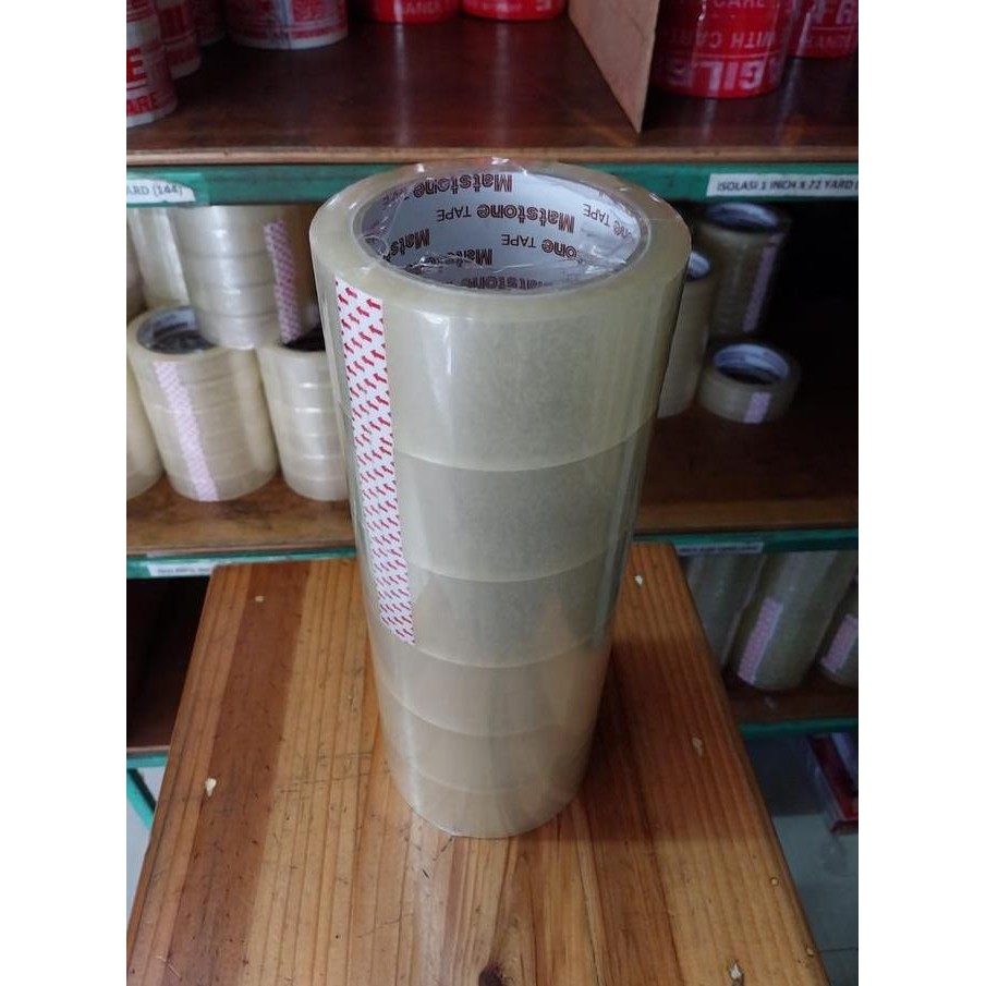 

ready (SLOP ISI 6) LAKBAN BENING COKLAT 2 INCH MATSTONE 45MM x 90 YARD - B90