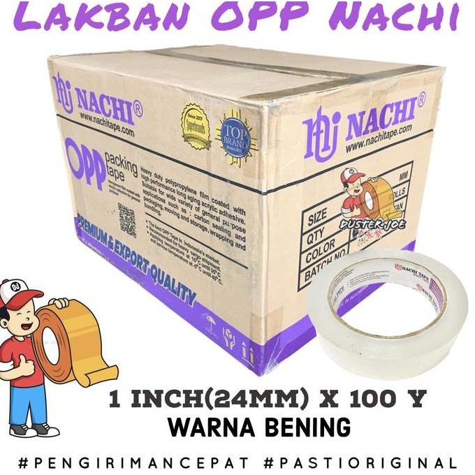 

ready [PER 1 DUS] Lakban OPP Nachi 1 inch (24mm) 100 Yard PER 1 DUS