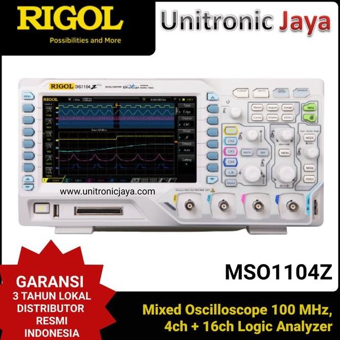 TERMURAH - Rigol MSO1104Z Mixed Oscilloscope 100 MHz, 4ch + 16ch Logic Analyzer