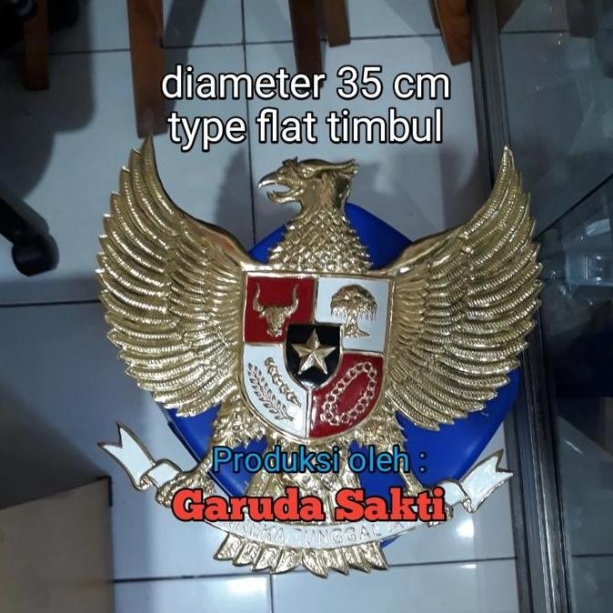 Lambang Garuda Kuningan Rata Timbul 35 Cm