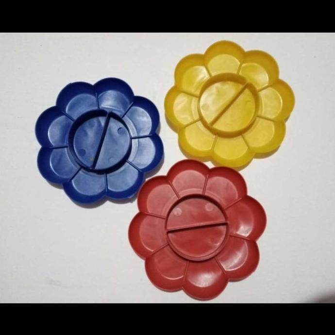 

Palet Pallete Paint Bulat Bunga Alat Lukis Cat Mixing Handbrush Kuas