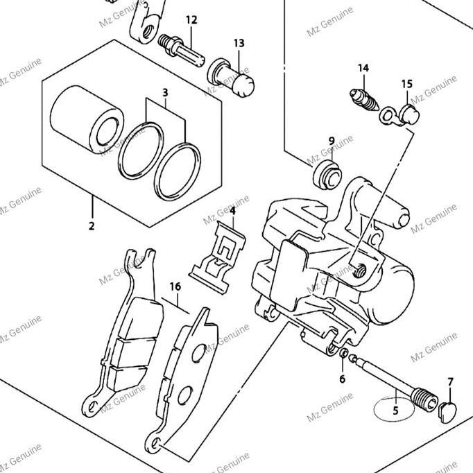 Promo Baut Pin Kaliper Depan-Pin Suzuki Spin Skydrive Original SGP COD