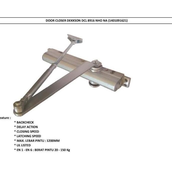 Door Closer Dekkson Dcl 8916 Nho Door Closer Dekson 150 Kg Heavy Duty