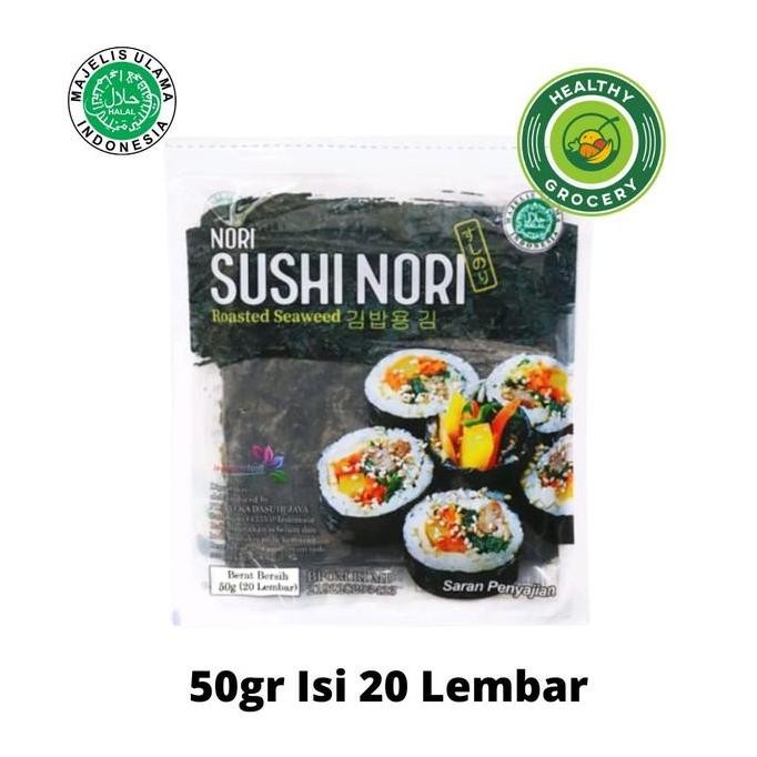 

:0:0:0] Javasuperfood Sushi Nori Halal 20 Lembar 50gr Seaweed Rumput Laut Untuk Kimbab / Gimbab