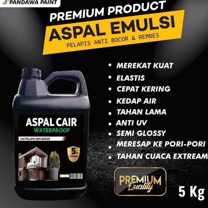Aspal Cair Anti Bocor-Aspal Emulsion 5 kg- pelapis anti bocor