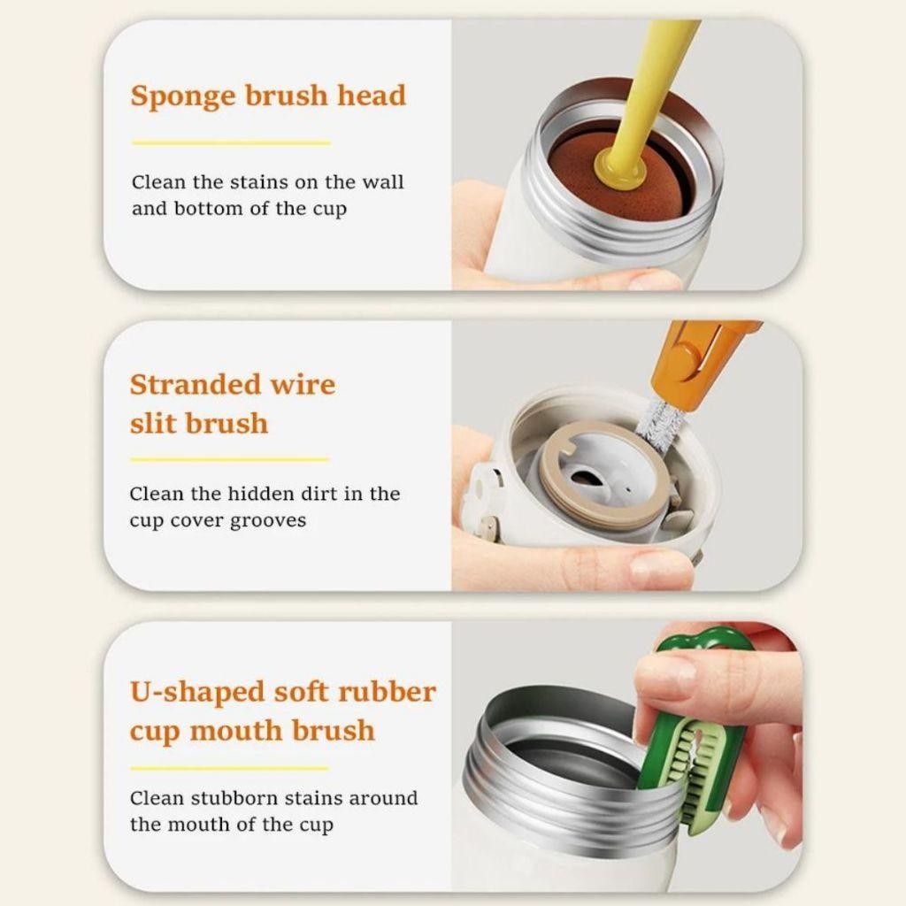 Wm Sikat Pembersih Botol Wortel 3In1 / Alat Pembersih Gelas Cangkir Mug