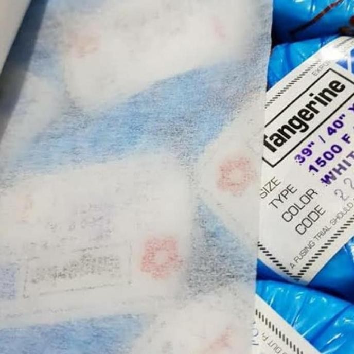 Viselin 1500F Tangerine Vislin Fusible Interlining Kain Keras Fislin