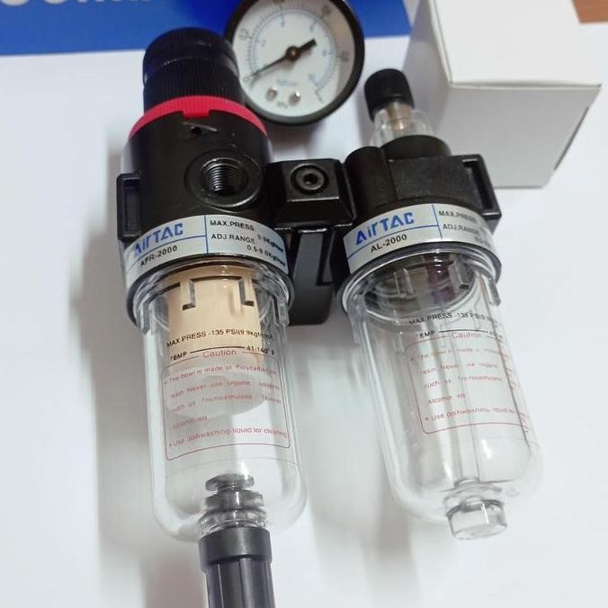 BIG SALE AFC 2000 Airtac Air Filter Regulator Lubricator Connection 1/4"
