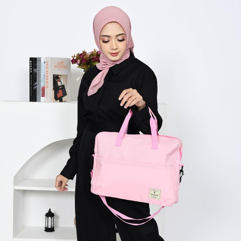 Ready Tas Selempang Laptop Wanita/Tas Laptop Jinjing Wanita 15 Inc Bisa Buat Kuliah & Tas Selempang 