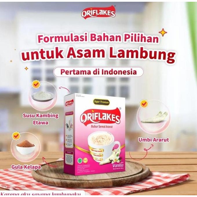 

Sale Oriflakes Sereal Gaztro Maag Asam Lambung - 900 Gram - Vanila