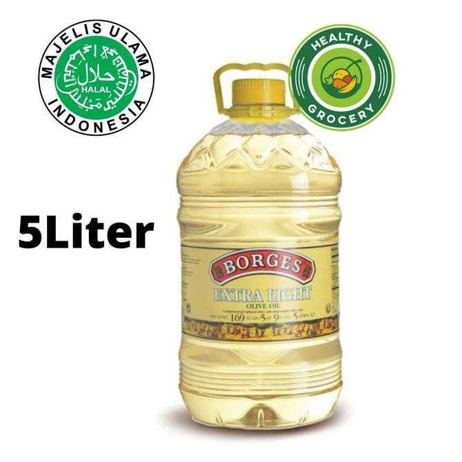 

siap kirim] Borges Extra Light Olive Oil 5 Liter Minyak Zaitun
