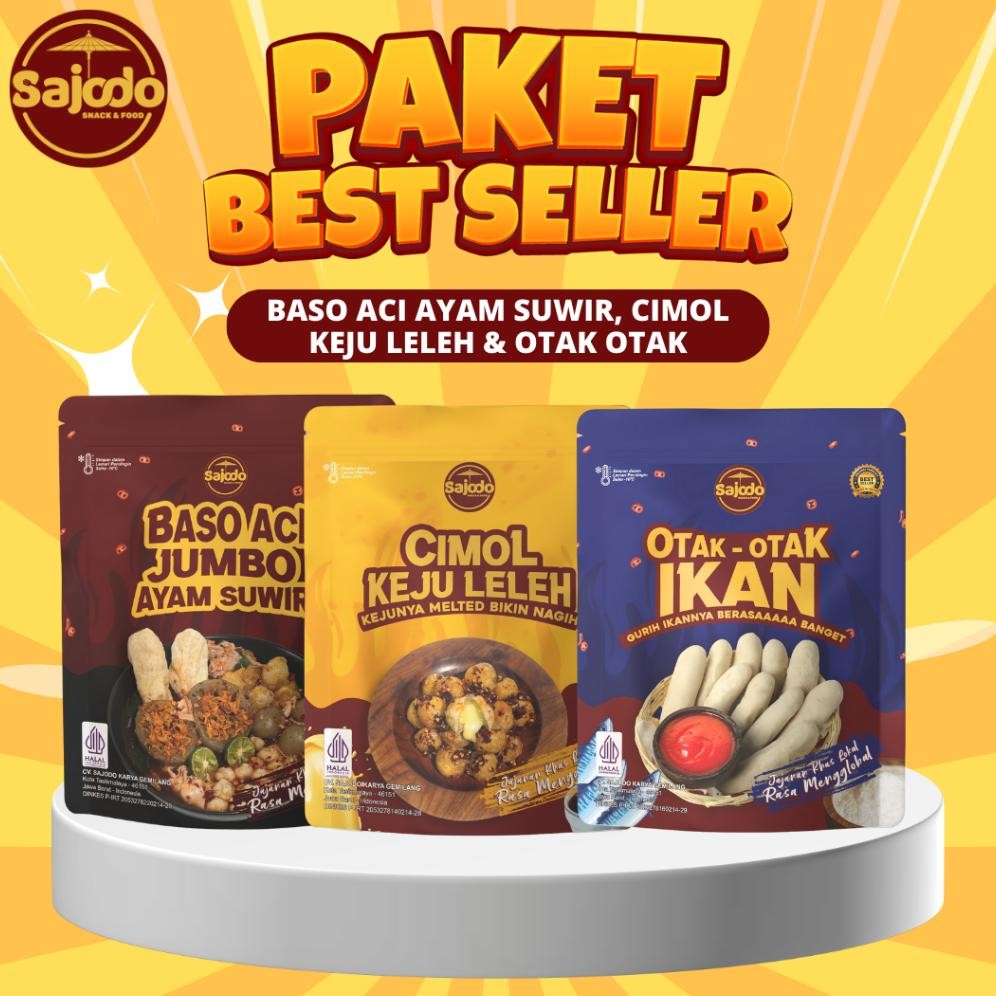 

[Paling Murah] PAKET BEST SELLER BASO ACI JUMBO, CIMOL KEJU LELEH, OTAK - OTAK IKAN Sajodo Snack & Food