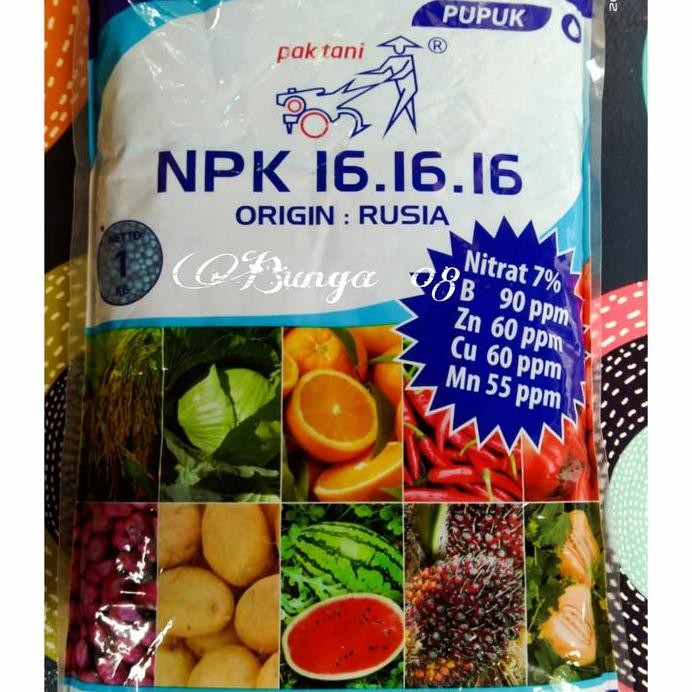 

Terlaris Pupuk Pak Tani Npk 16 16 16 Origin Rusia 1Kg