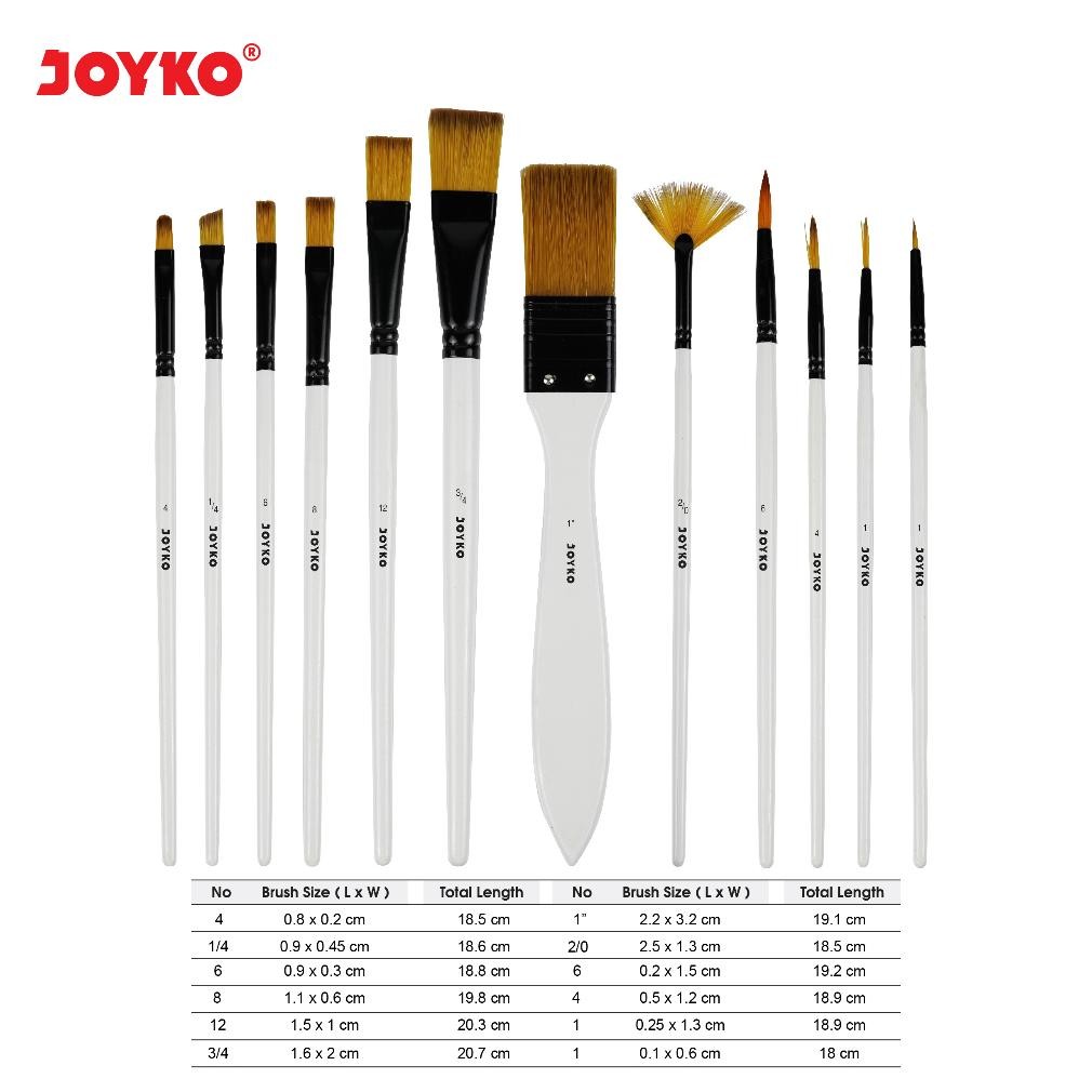 

*SIFA* Joyko Art Brush SET / Set Kuas Lukis Cat Acrylic Watercolour BRS-18 gi-57