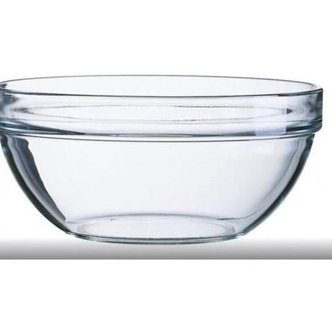 =====] Mangkok Beling Kaca Bening Jumbo Besar Lebar Makan Nasi Bakmi Sayur 8"