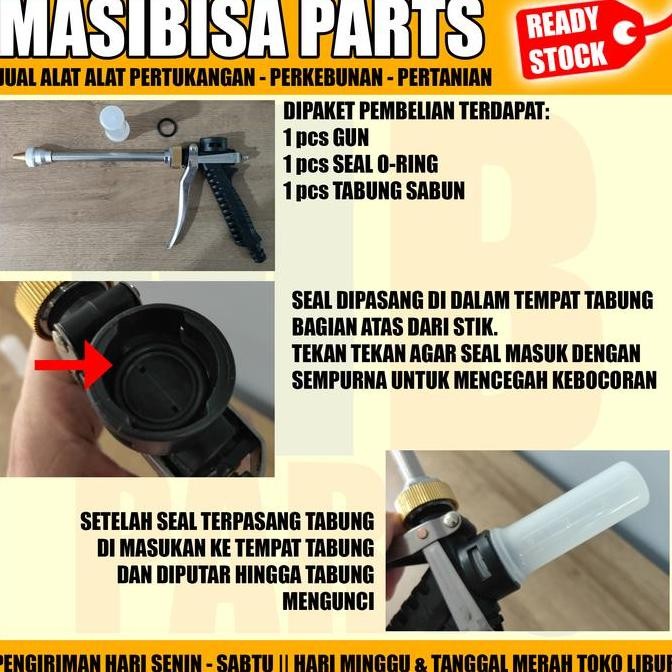STIK / GUN SPRAYER CUCI MOBIL + TABUNG SABUN