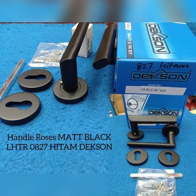 LHTR 0827 HITAM DEKSON / Handle Komplit Kunci Dekson Hitam SUS 304 Asli