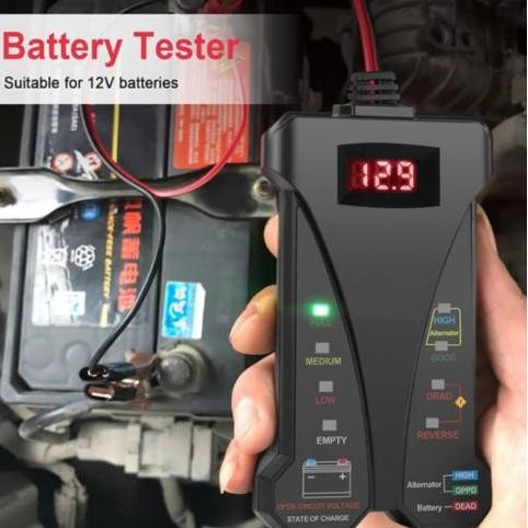 TESTER AKI MOBIL MOTOR DIGITAL ALAT TES CEK AKI ACCU MOBIL MOTOR