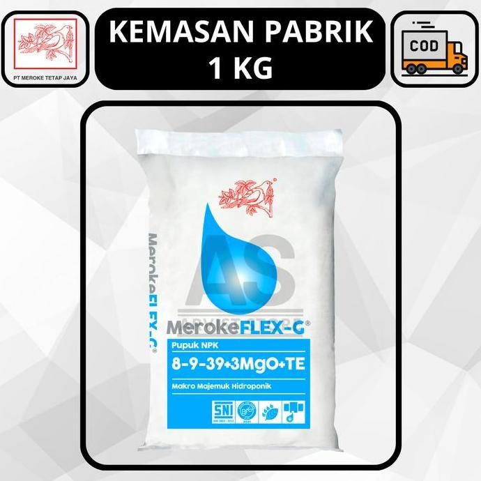 

Terlaris Pupuk Meroke Flex-G 1 Kg Kemasan Pabrik Hidroponik Pupuk Npk Makro Majemuk