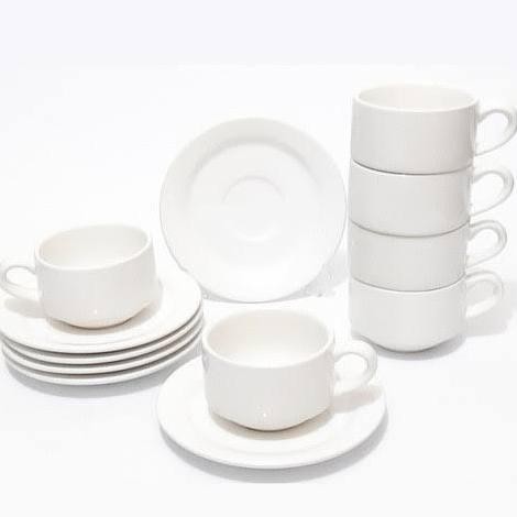 favorit] Cangkir Tatak Set Beling Keramik Cangkir Putih Polos Cangkir Teh Kopi