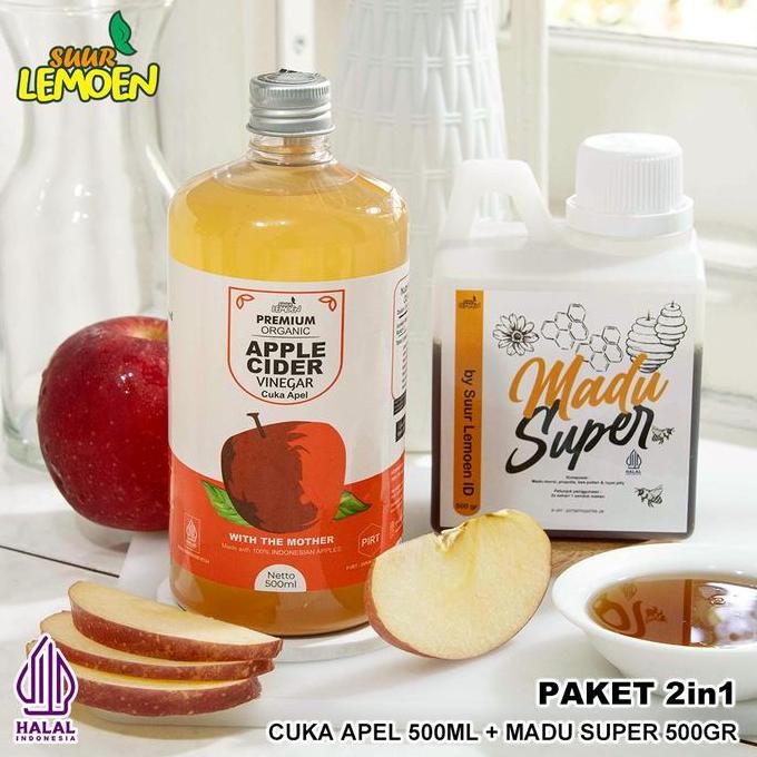 

BARU PAKET BUNDLING DIET SEHAT - CUKA APEL 500 ML DAN MADU HUTAN SUPER 500 GR ASLI BY SUUR LEMOEN ID