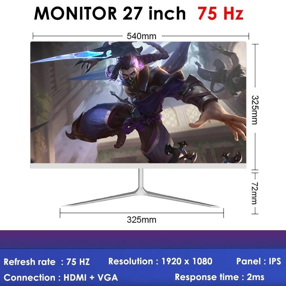 Monitor Gaming IPS Gaming monitor FULL HD FHD 24 inch 27 inch 32 inch 75 HZ
