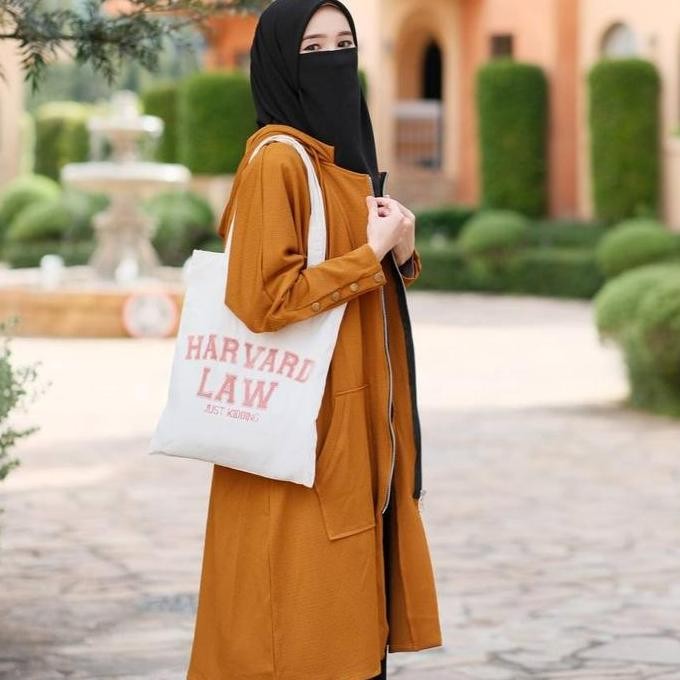 Qeeca Dan Fuza Jaket By Khumaira Syari | Long Jaket Outer Wanita | Jaket Panjang Muslimah Syari Terb