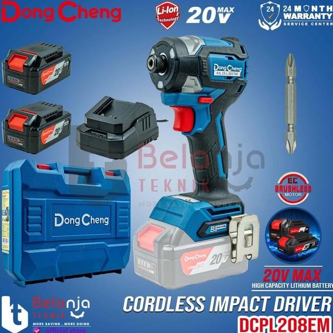 Impact Driver Baterai Dongcheng Dcpl208 Em Pembuka Baut Brushless 20V Dcpl208Em Dcpl 208 Termurah